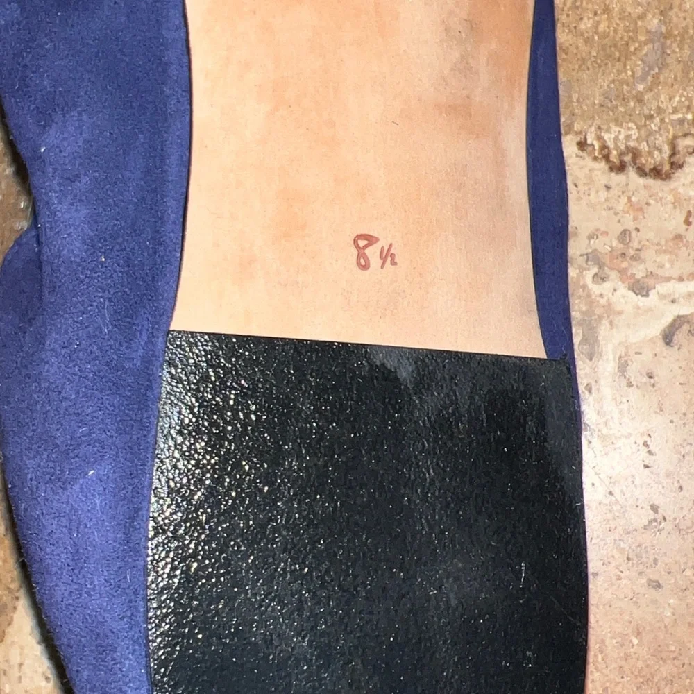 Sam Edelman suede ballet flats navy size 8.5 - Picture 3 of 4